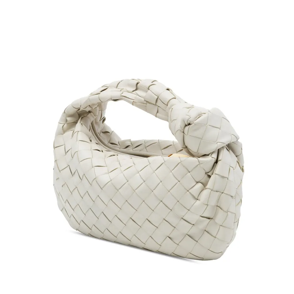 Bottega Veneta Mini Nappa Intrecciato Jodie White Leather Very good - Back View