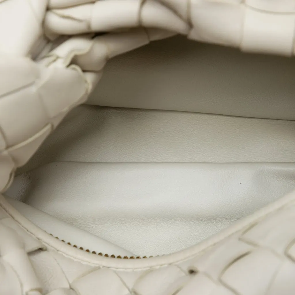 Bottega Veneta Mini Nappa Intrecciato Jodie White Leather Very good - Model View