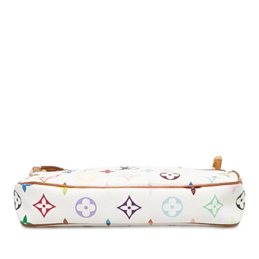 Louis Vuitton Monogram Multicolore Pochette Accessoires White Canvas Very good - Inside View