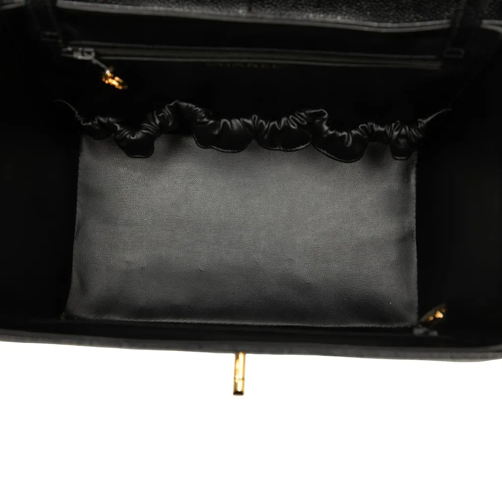 Chanel CC Caviar Vanity Box Case Black Leather Very good - Model View