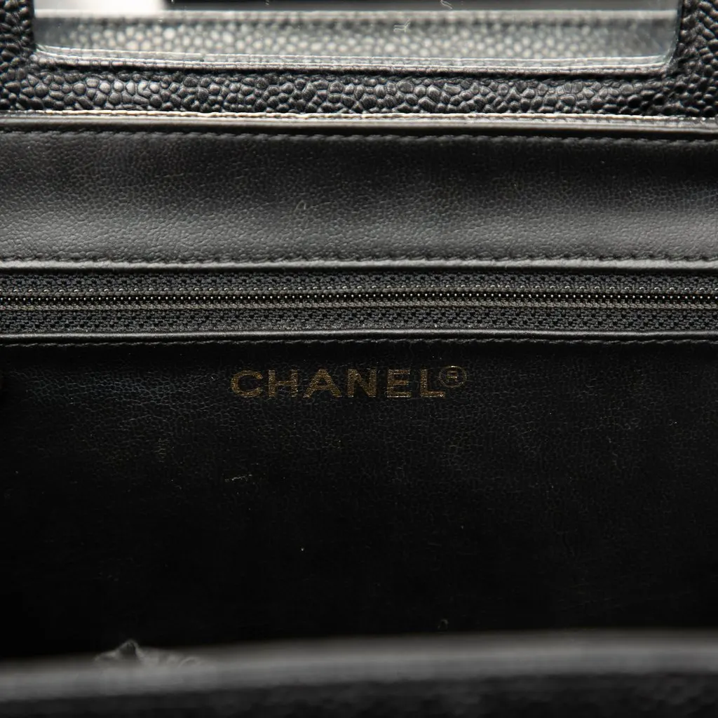 Chanel CC Caviar Vanity Box Case Black Leather Very good - Box View