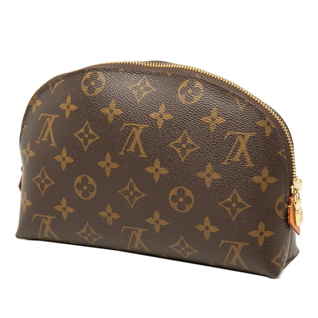 Louis Vuitton Monogram Cosmetic Pouch GM Brown Canvas Very good - Back View