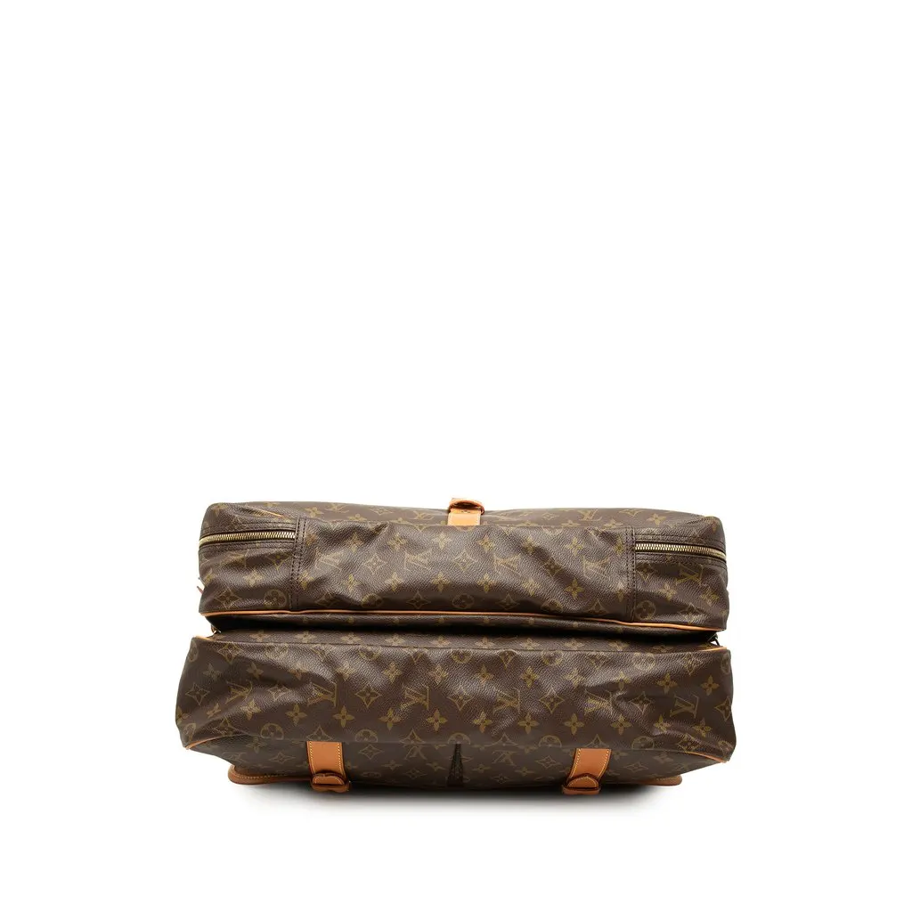 Louis Vuitton Monogram Sac Chasse Hunting Bag Brown Canvas Good - Inside View