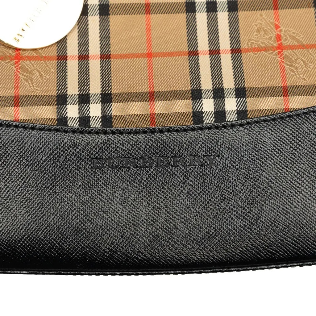 Burberry Haymarket Check Canvas Tote Beige Canvas Very good - Box View