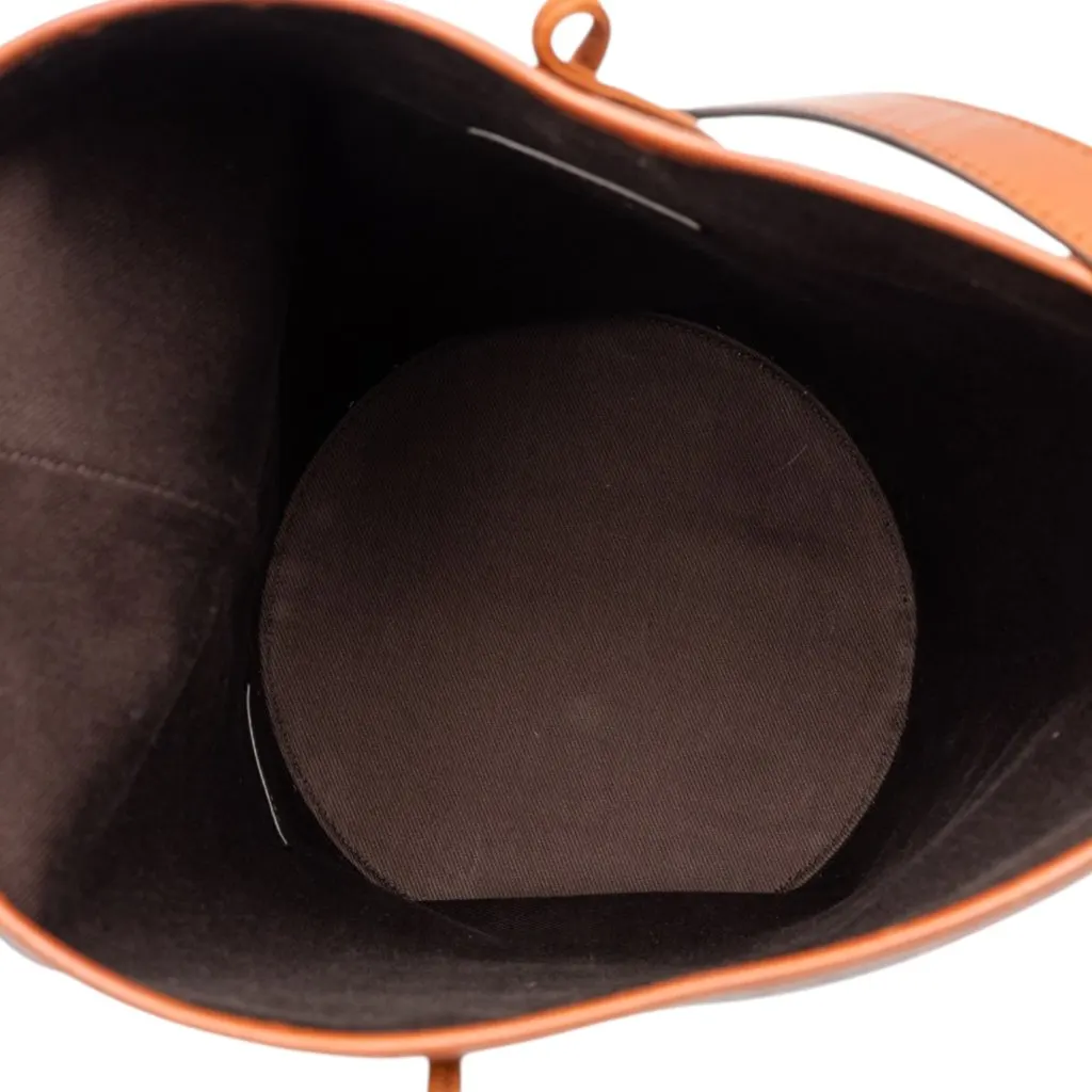 Saint Laurent Coated Canvas Le Monogramme Bucket Bag Brown Canvas Very good - Model View