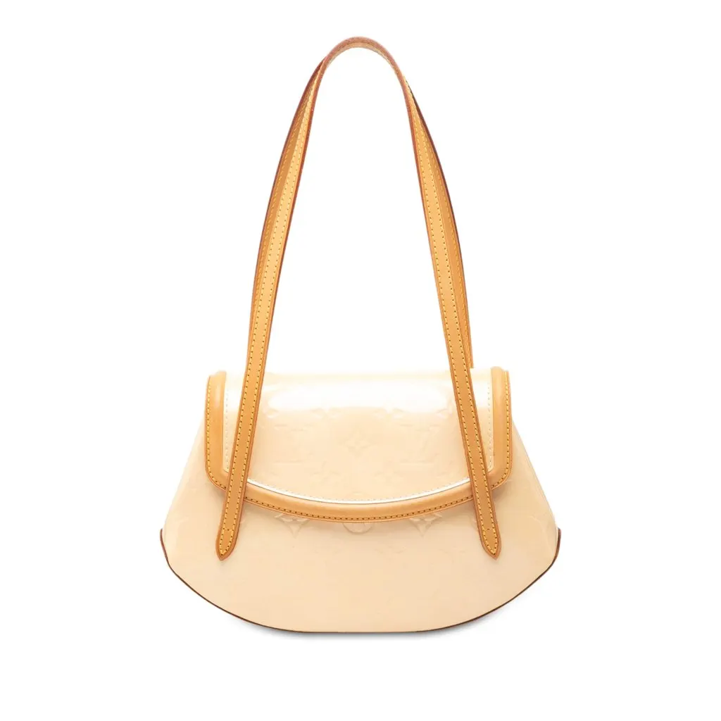 Louis Vuitton Monogram Vernis Biscayne Bay PM White Leather Very good - Front View