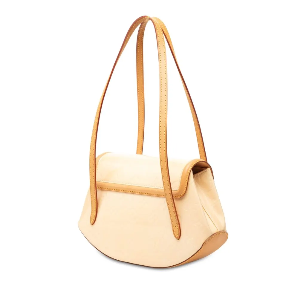Louis Vuitton Monogram Vernis Biscayne Bay PM White Leather Very good - Back View