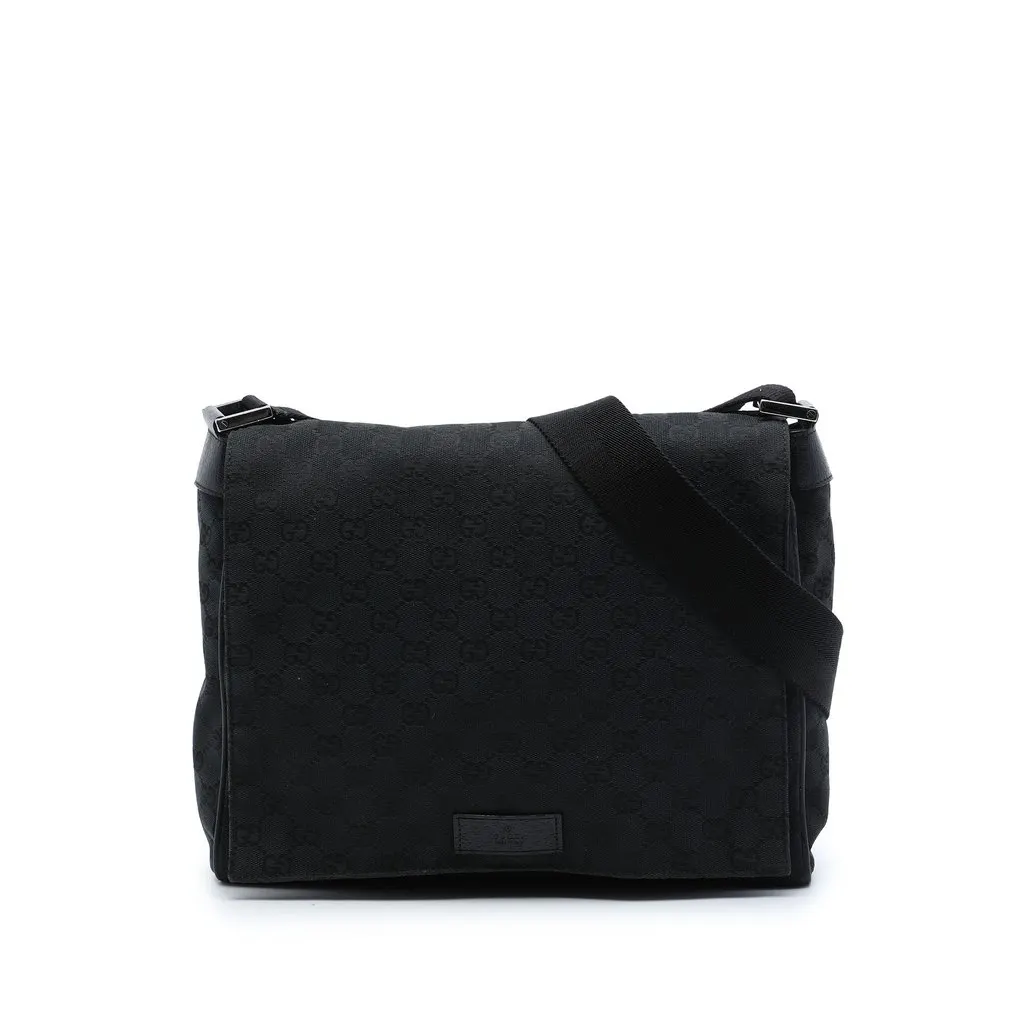 Gucci GG Canvas Crossbody Black Very good - Front View