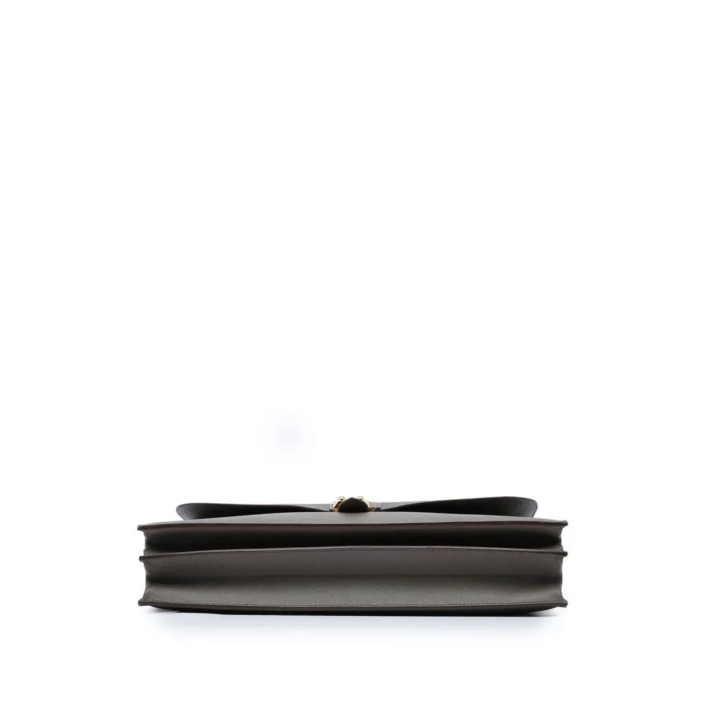 Hermès Epsom Sac A Depeches 38 Brown Leather Good - Inside View