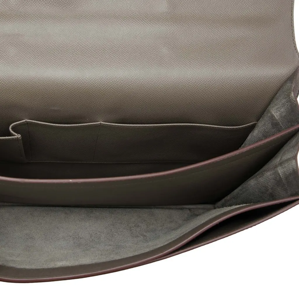 Hermès Epsom Sac A Depeches 38 Brown Leather Good - Model View