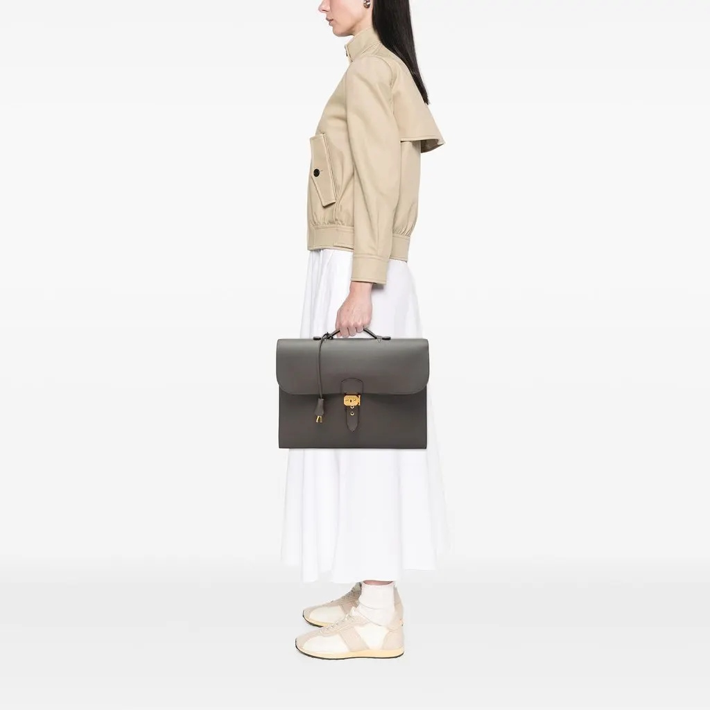Hermès Epsom Sac A Depeches 38 Brown Leather Good - Box View
