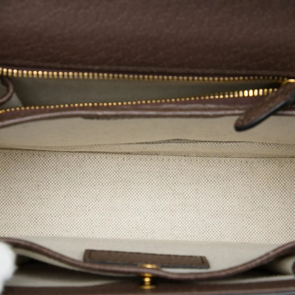 Gucci Small Jumbo GG Canvas Bamboo 1947 Top Handle Bag Beige Canvas Very good - Model View