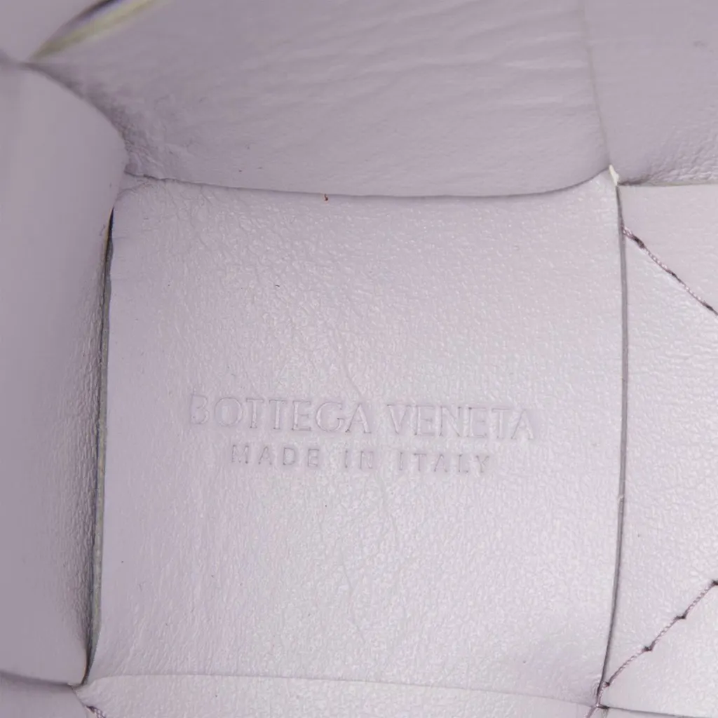Bottega Veneta Mini Nappa Maxi Intrecciato Cassette Bucket Bag White Leather Very good - Box View