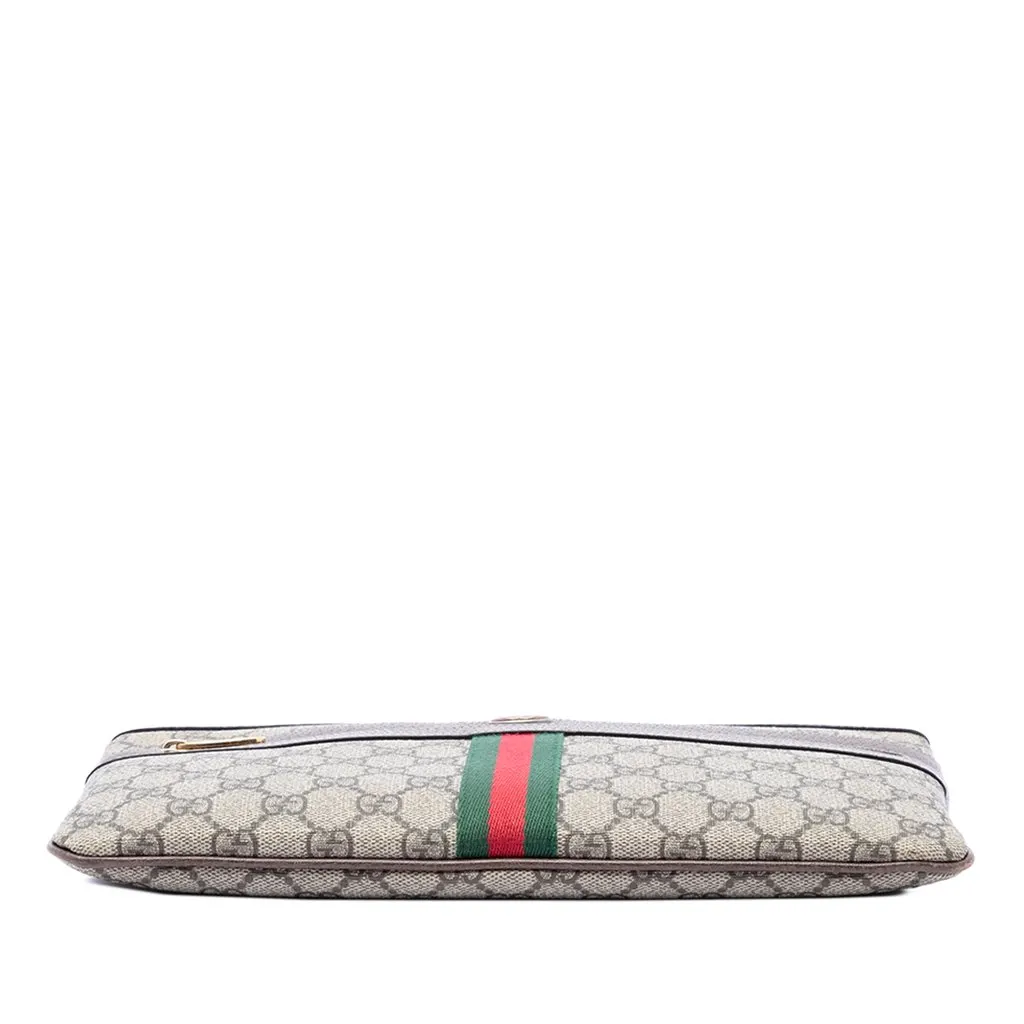 Gucci GG Supreme Web Ophidia Clutch Beige Canvas Very good - Inside View