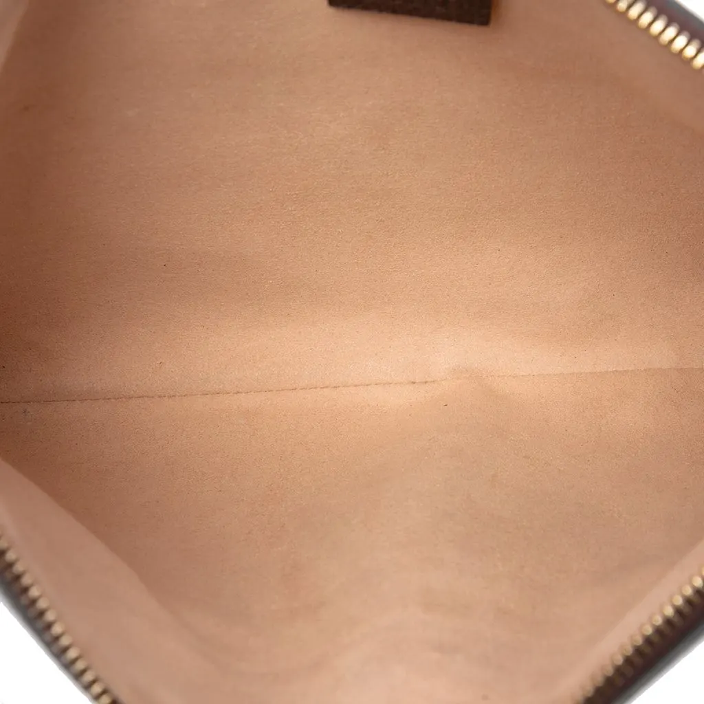 Gucci GG Supreme Web Ophidia Clutch Beige Canvas Very good - Model View