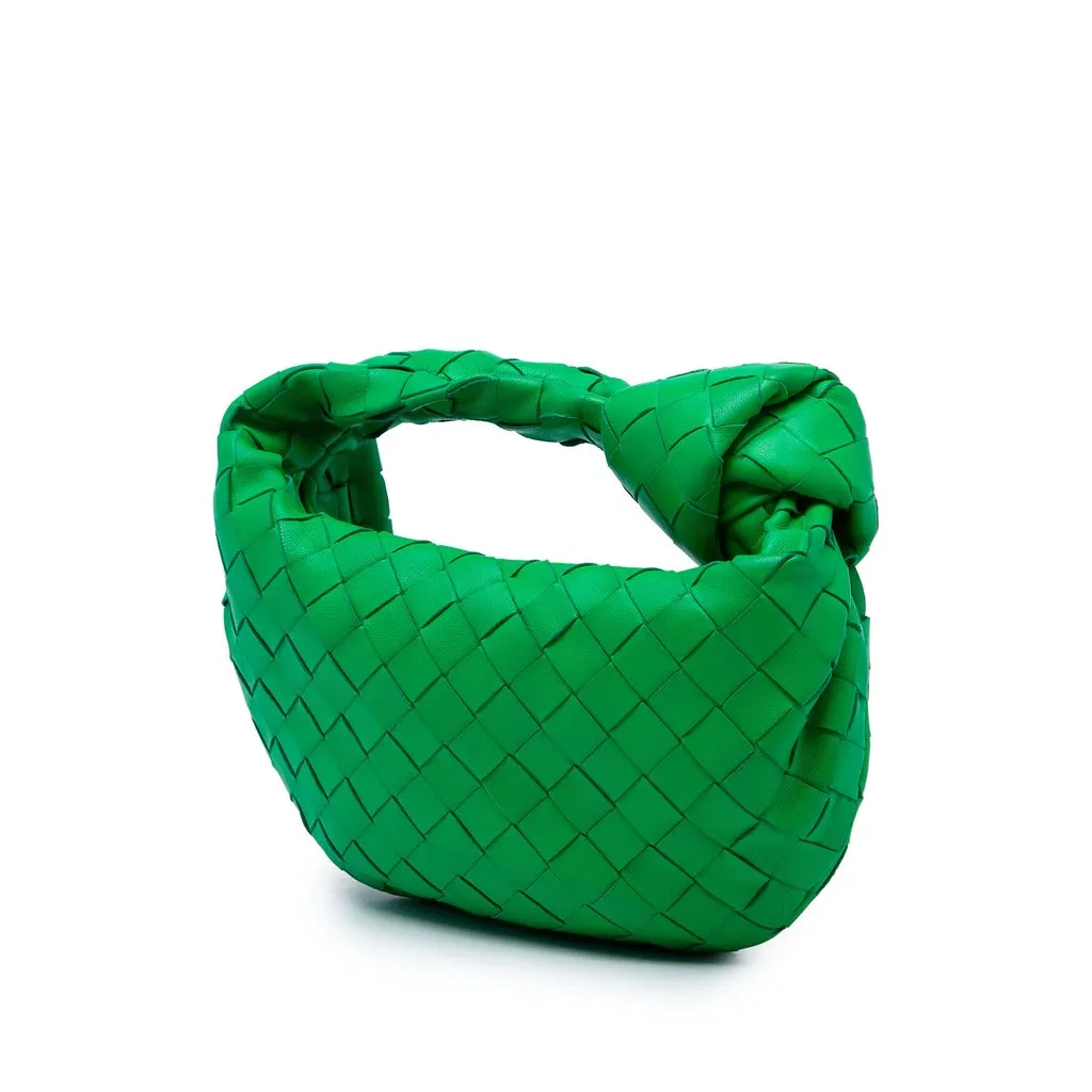 Bottega Veneta Mini Nappa Intrecciato Jodie Green Leather Very good - Back View