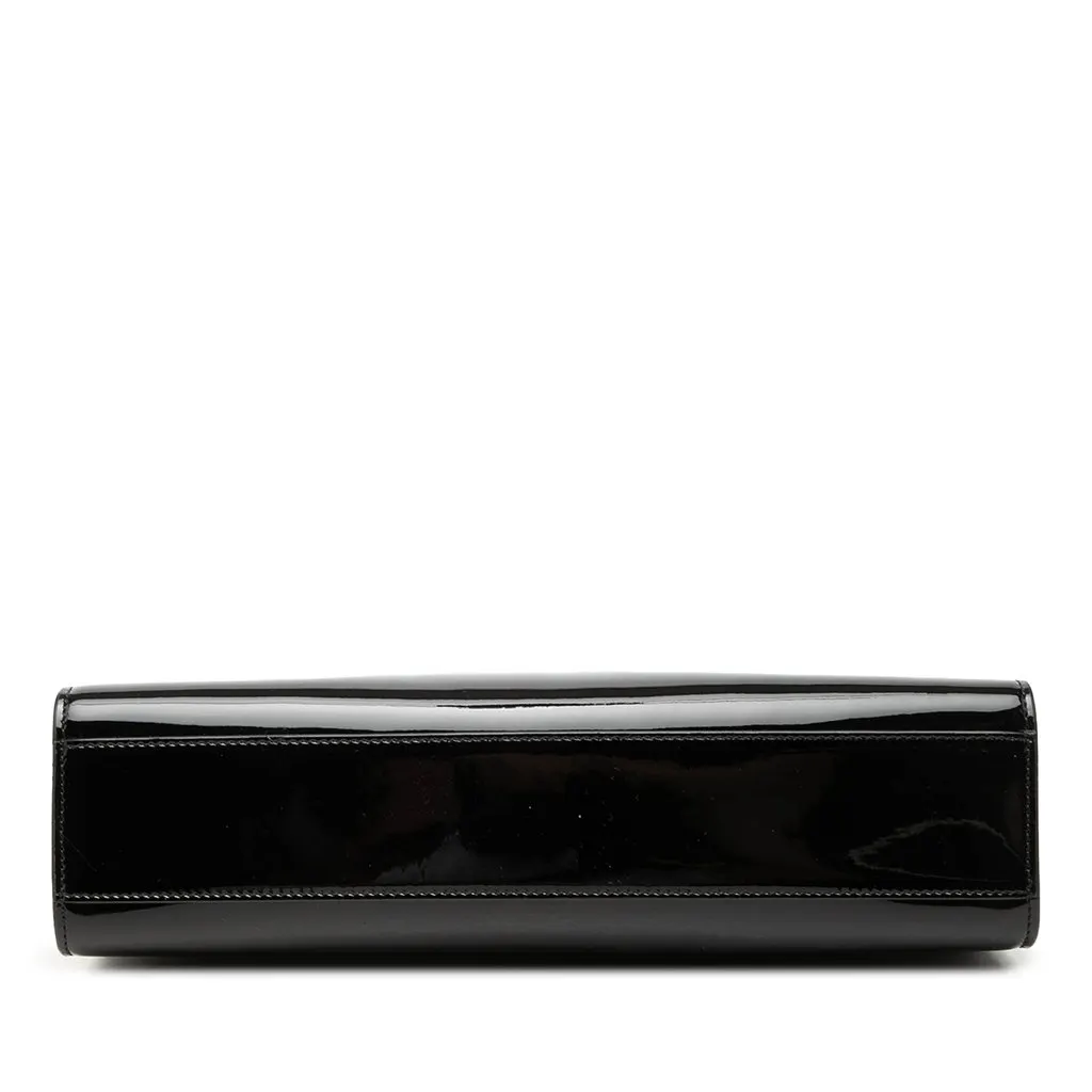 Saint Laurent Medium Patent Manhattan Shoulder Bag Black Leather Very good - Inside View