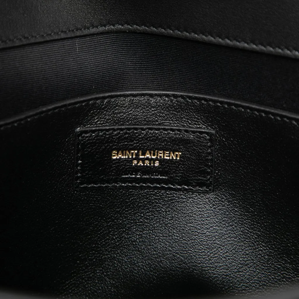 Saint Laurent Medium Patent Manhattan Shoulder Bag Black Leather Very good - Box View