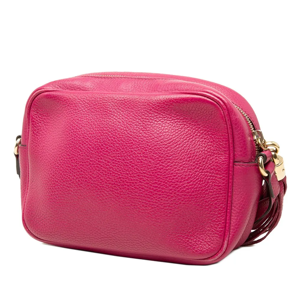 Gucci Calfskin Soho Disco Crossbody Purple Leather Good - Back View