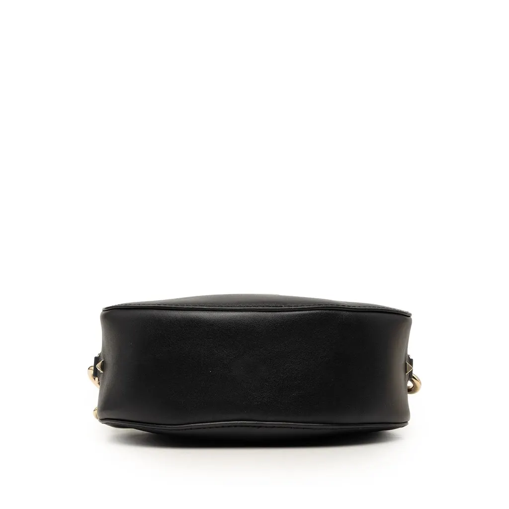 Valentino Calfskin Rockstud VLTN Oval Crossbody Black Leather Very good - Inside View