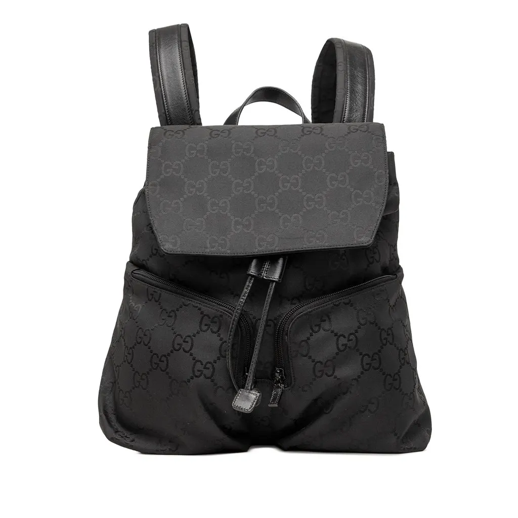 Gucci GG Nylon Backpack Black Very good - Front View