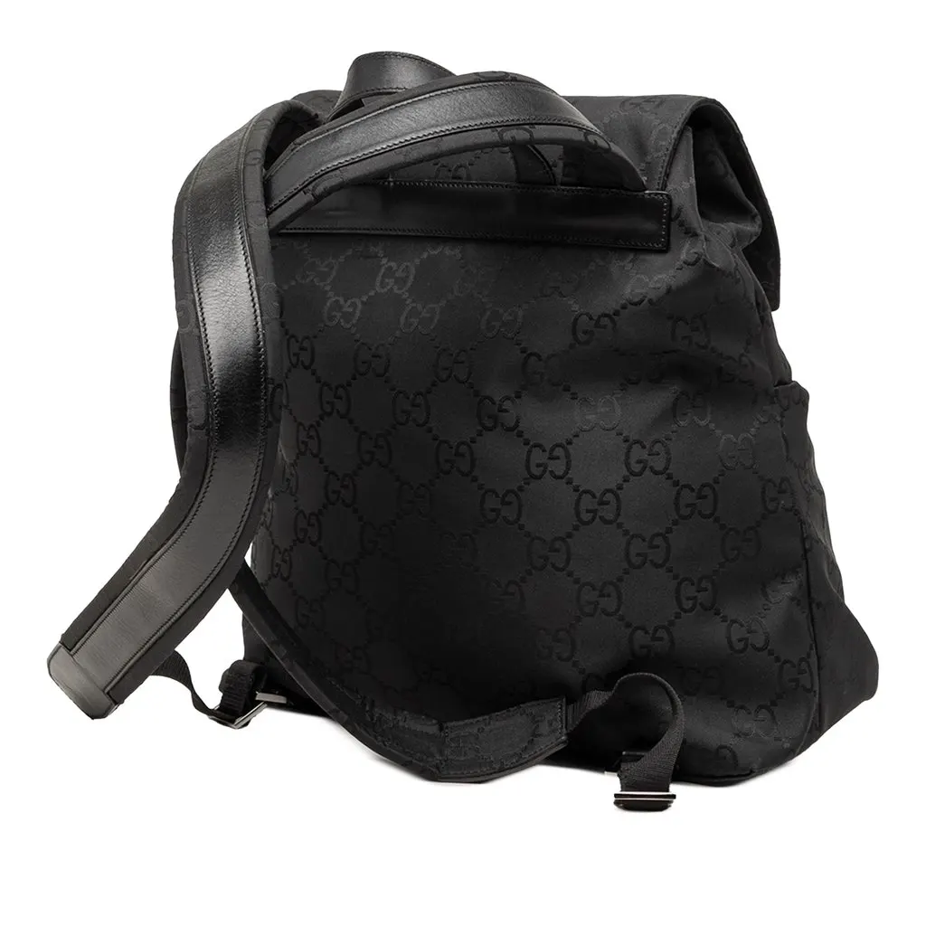 Gucci GG Nylon Backpack Black Very good - Back View