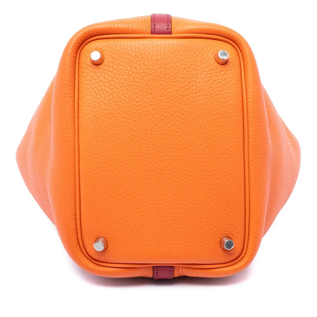 Hermès Bicolor Clemence and Swift Picotin Lock 18 Orange Leather Very good - Inside View