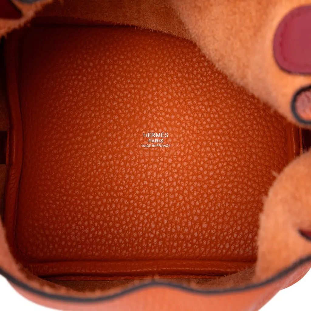 Hermès Bicolor Clemence and Swift Picotin Lock 18 Orange Leather Very good - Model View