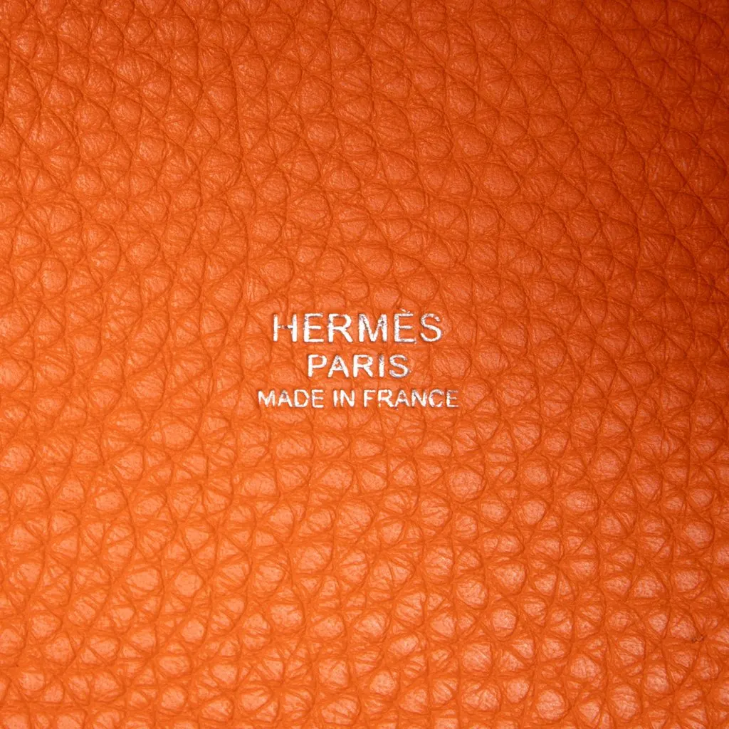Hermès Bicolor Clemence and Swift Picotin Lock 18 Orange Leather Very good - Box View