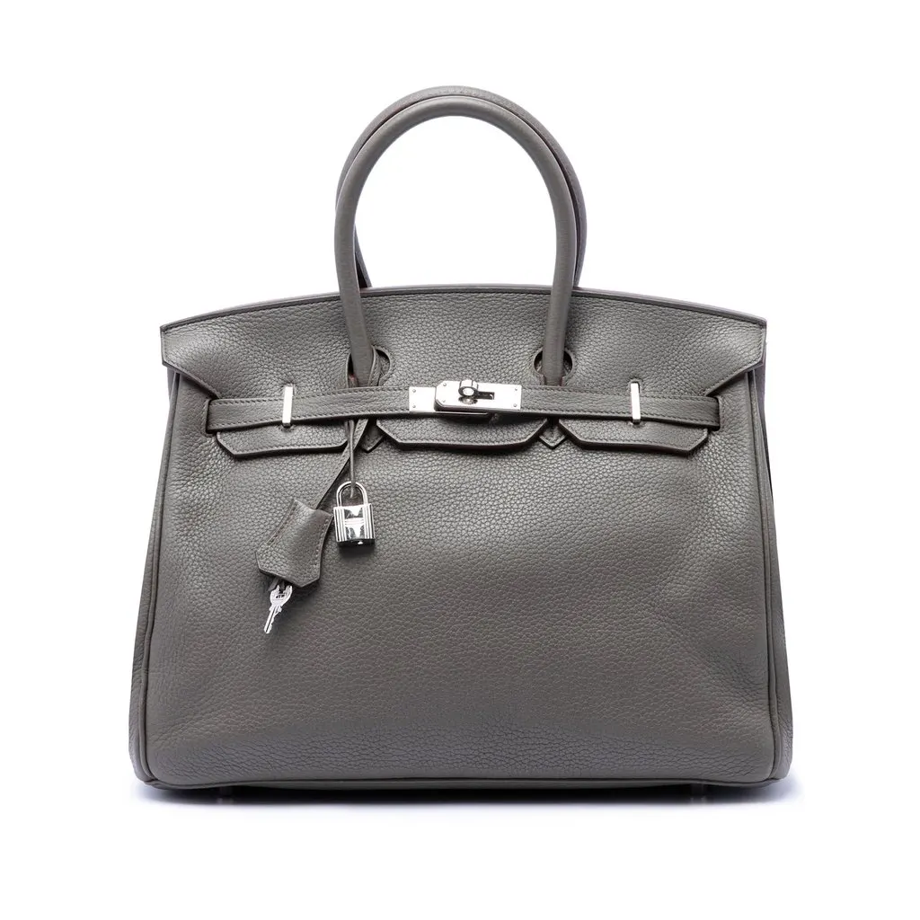 Hermès Clemence Birkin Retourne 35 MultiColor Leather Very good - Front View
