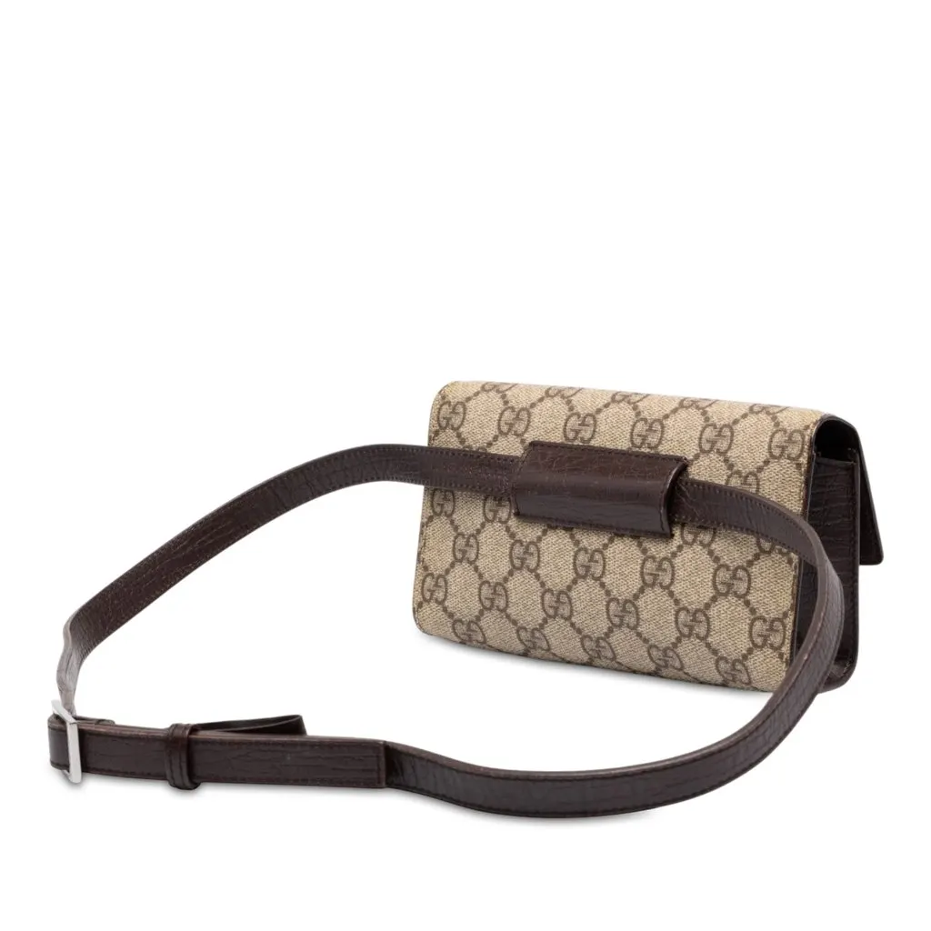 Gucci GG Supreme Belt Bag Beige Canvas Good - Back View