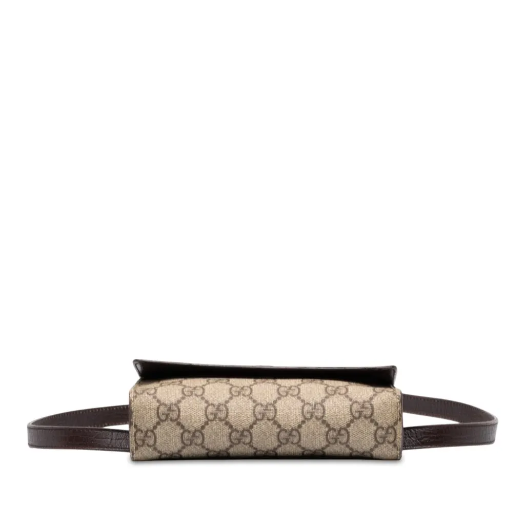Gucci GG Supreme Belt Bag Beige Canvas Good - Inside View