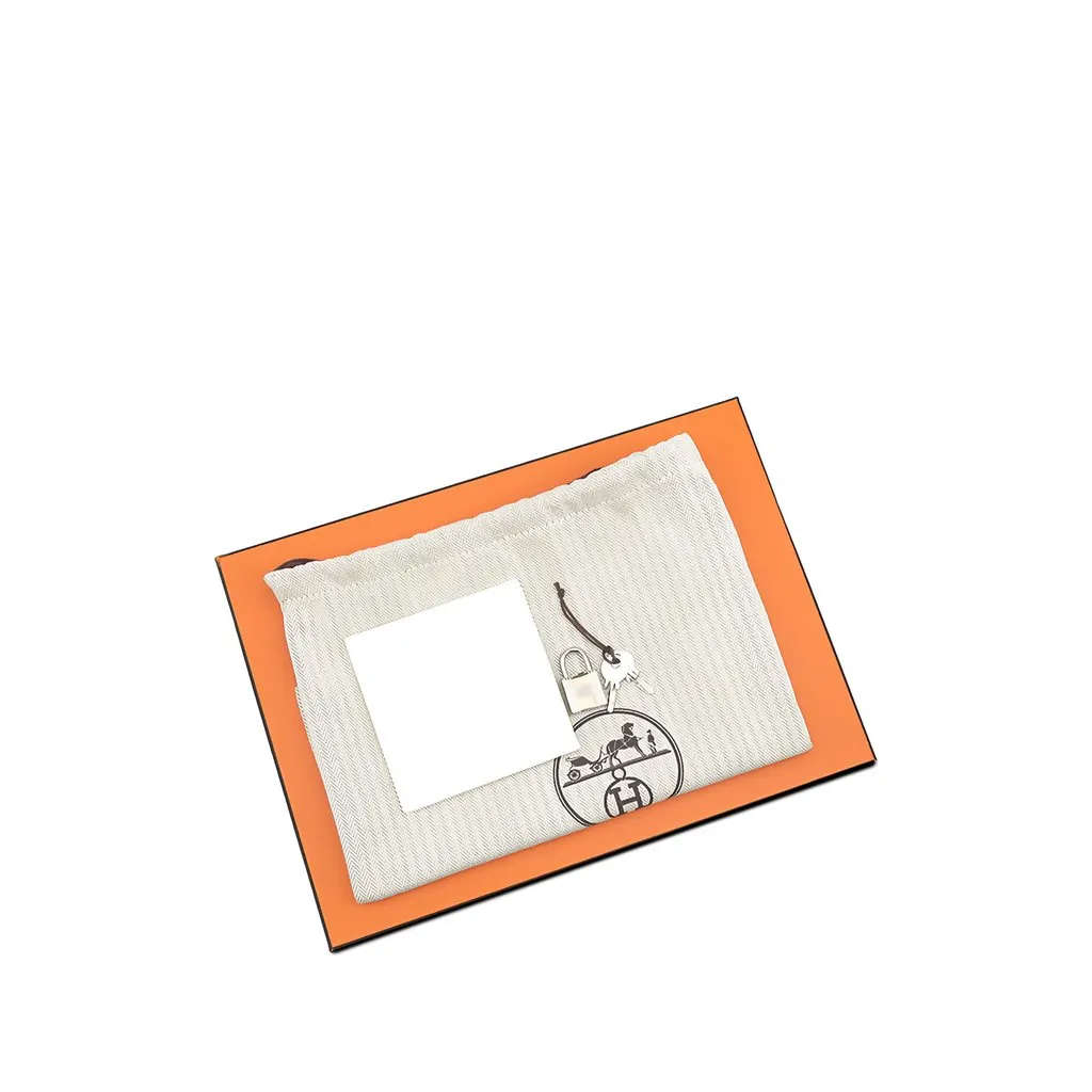 Hermès Micro Swift Lucky Daisy Picotin Lock 14 White Leather Good - Box View