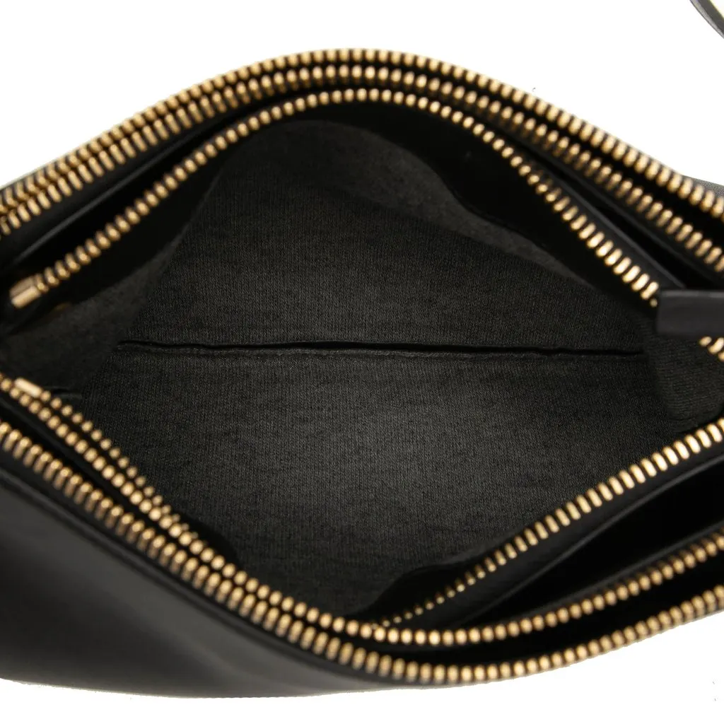 Celine Small Lambskin Trio Crossbody Black Leather Very good - Model View