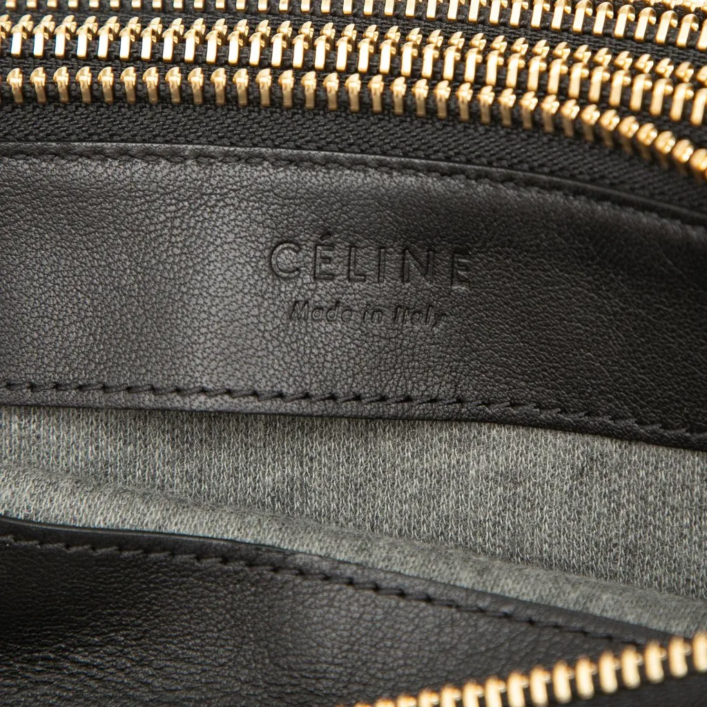 Celine Small Lambskin Trio Crossbody Black Leather Very good - Box View