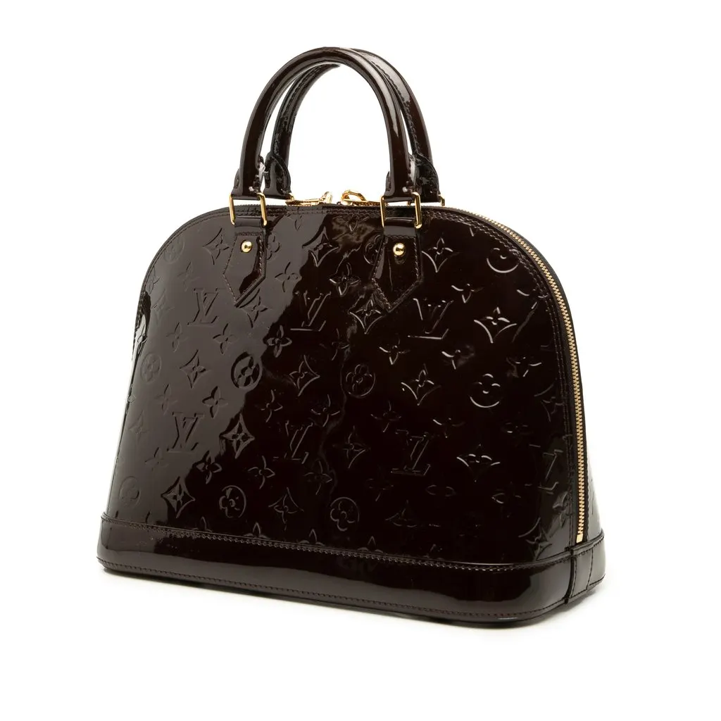Louis Vuitton Monogram Vernis Alma PM Purple Leather Very good - Back View