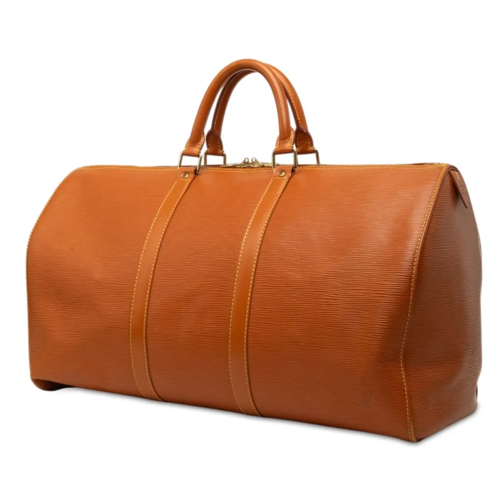 Louis Vuitton Epi Keepall 50 Brown Leather Very good - Back View