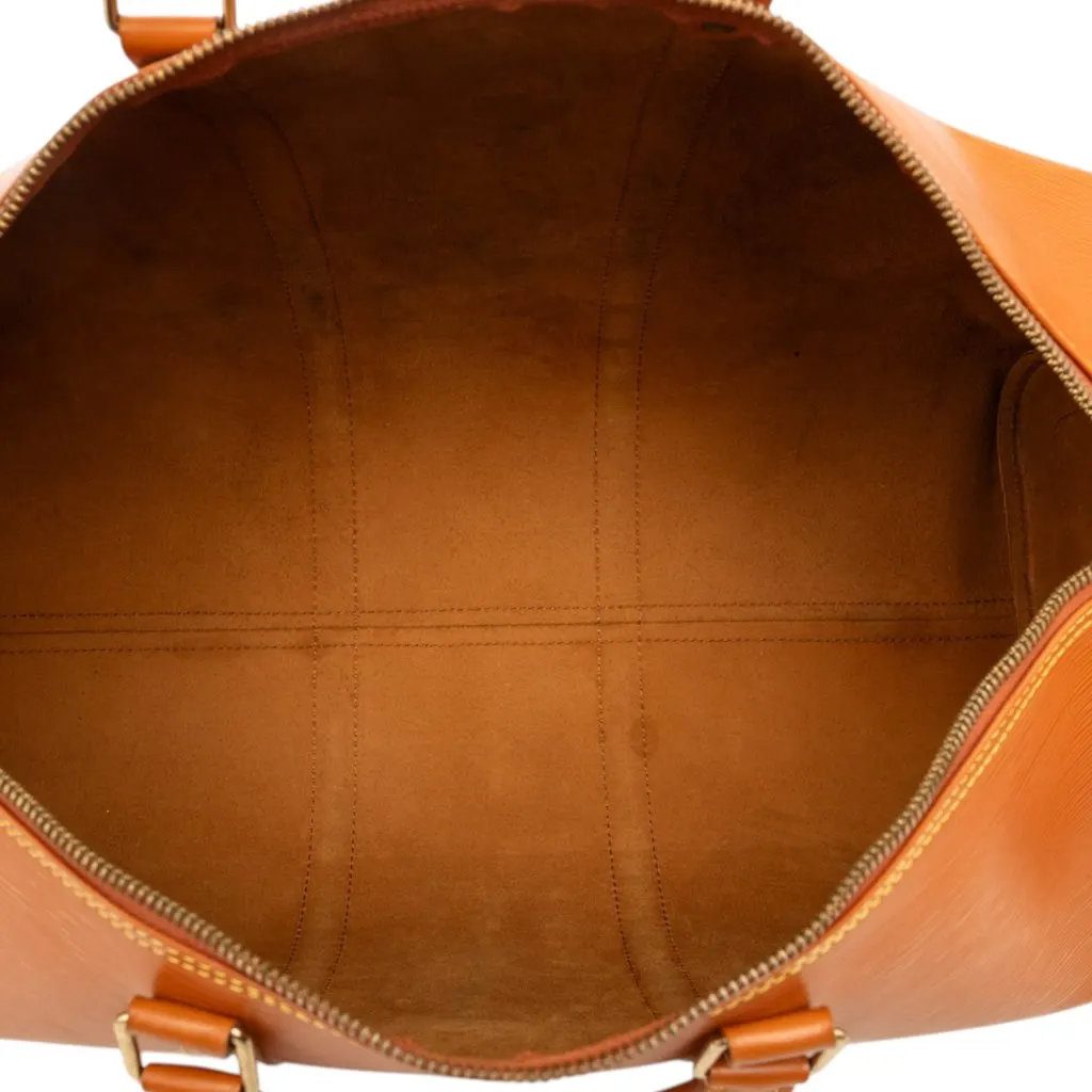 Louis Vuitton Epi Keepall 50 Brown Leather Very good - Model View