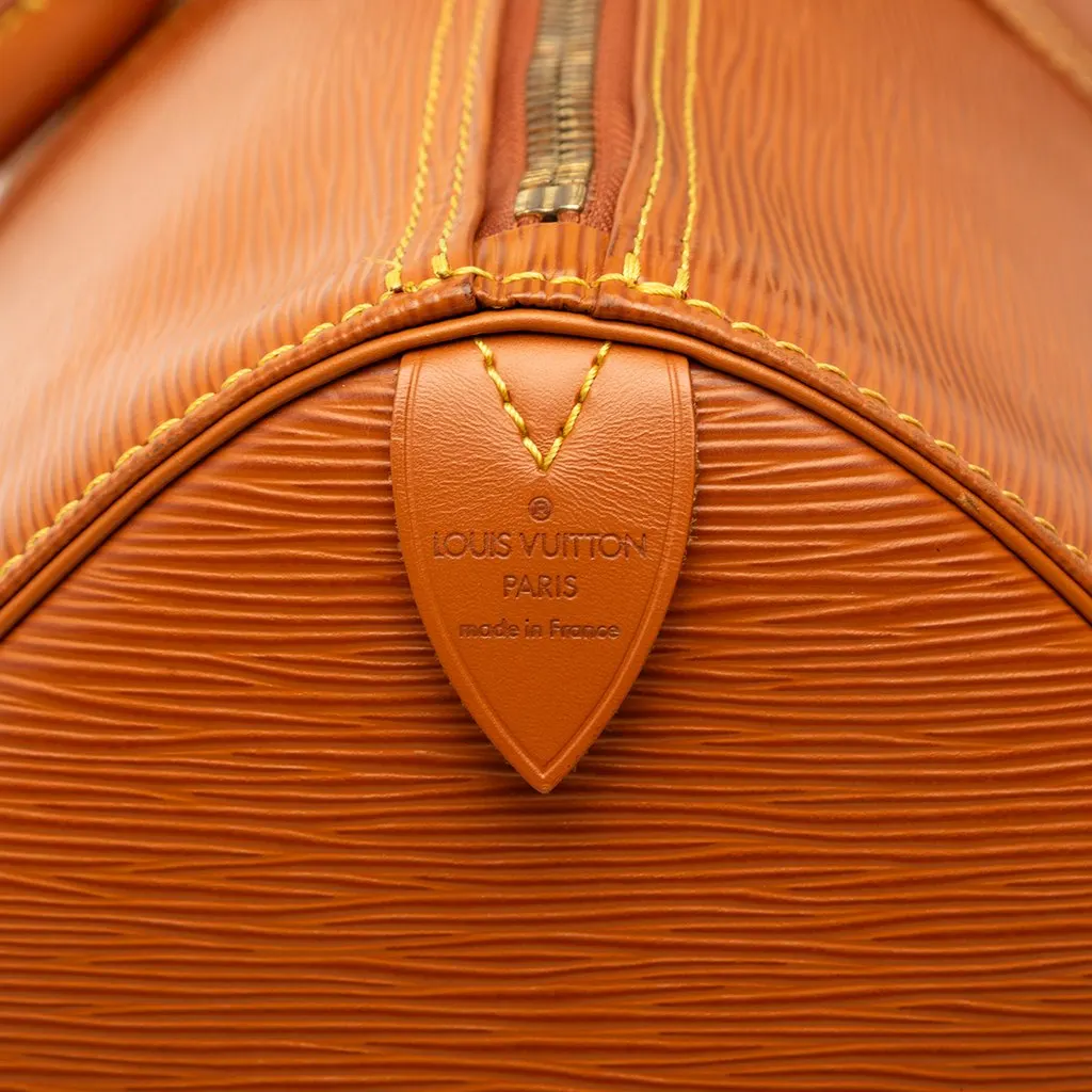 Louis Vuitton Epi Keepall 50 Brown Leather Very good - Box View