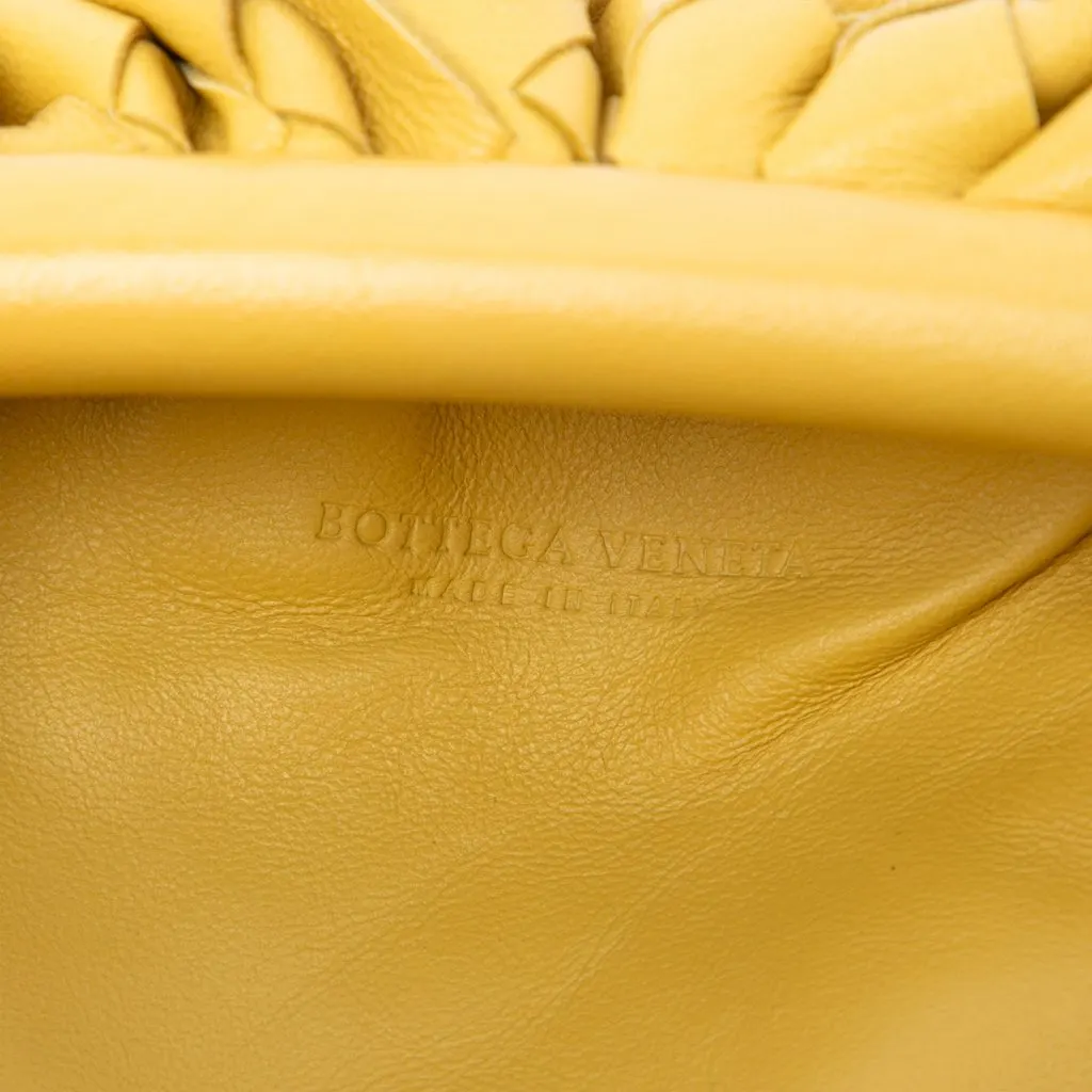 Bottega Veneta Nappa Intrecciato The Mini Pouch Crossbody Yellow Leather Very good - Box View