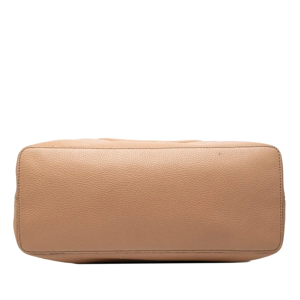 Gucci Large Pebbled Calfskin Soho Convertible Hobo Beige Leather Very good - Inside View