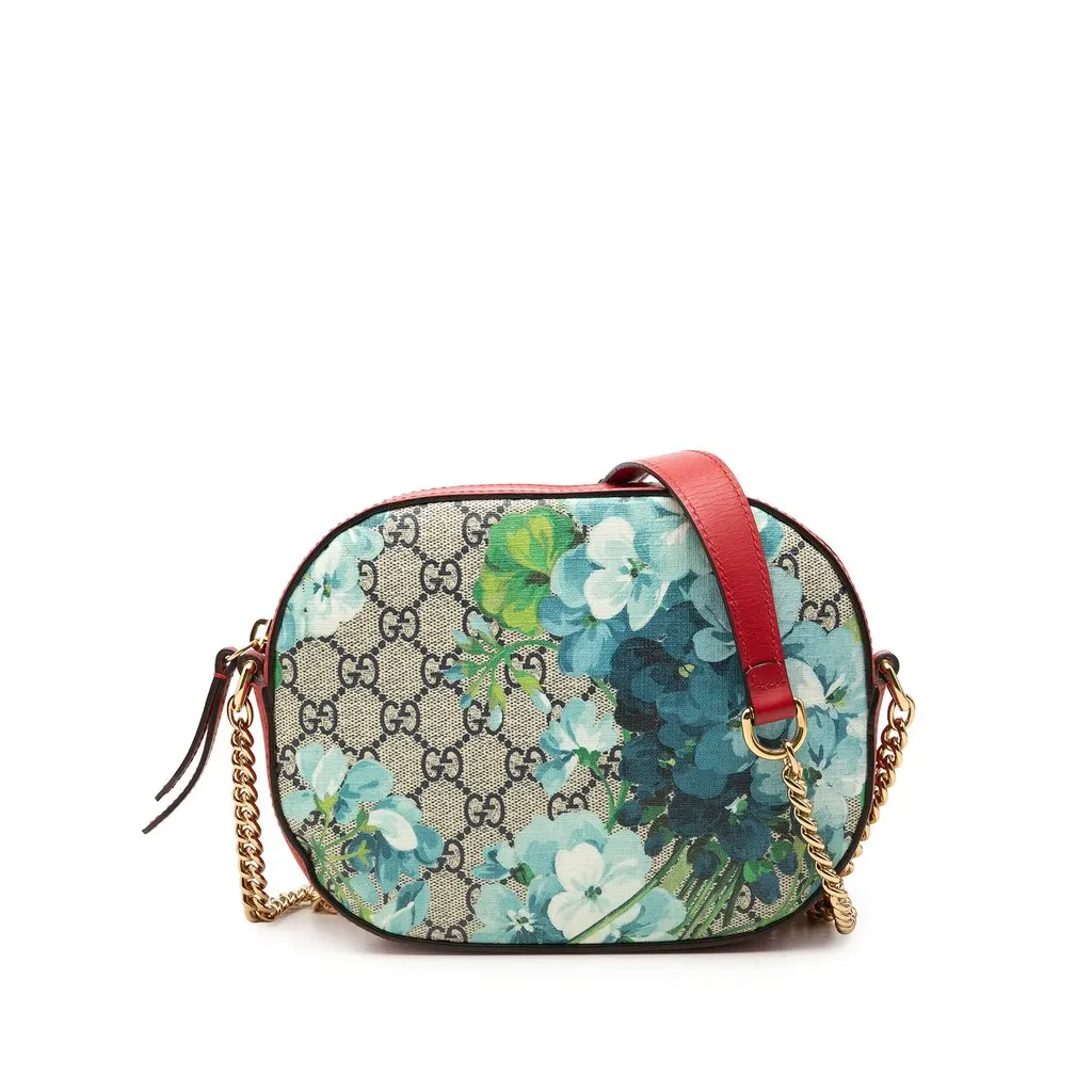Gucci GG Supreme Blooms Chain Crossbody Beige Very good - Front View
