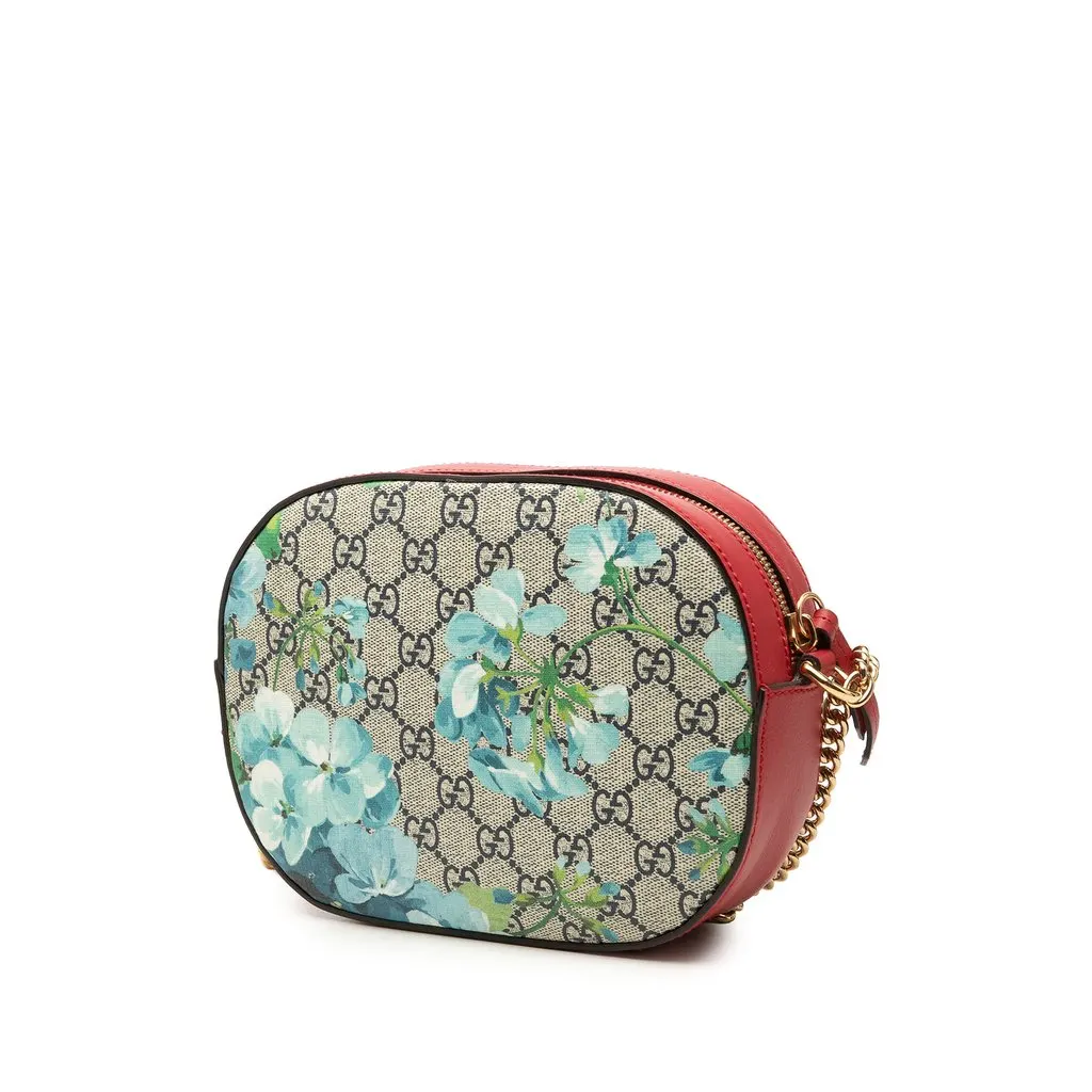 Gucci GG Supreme Blooms Chain Crossbody Beige Very good - Back View