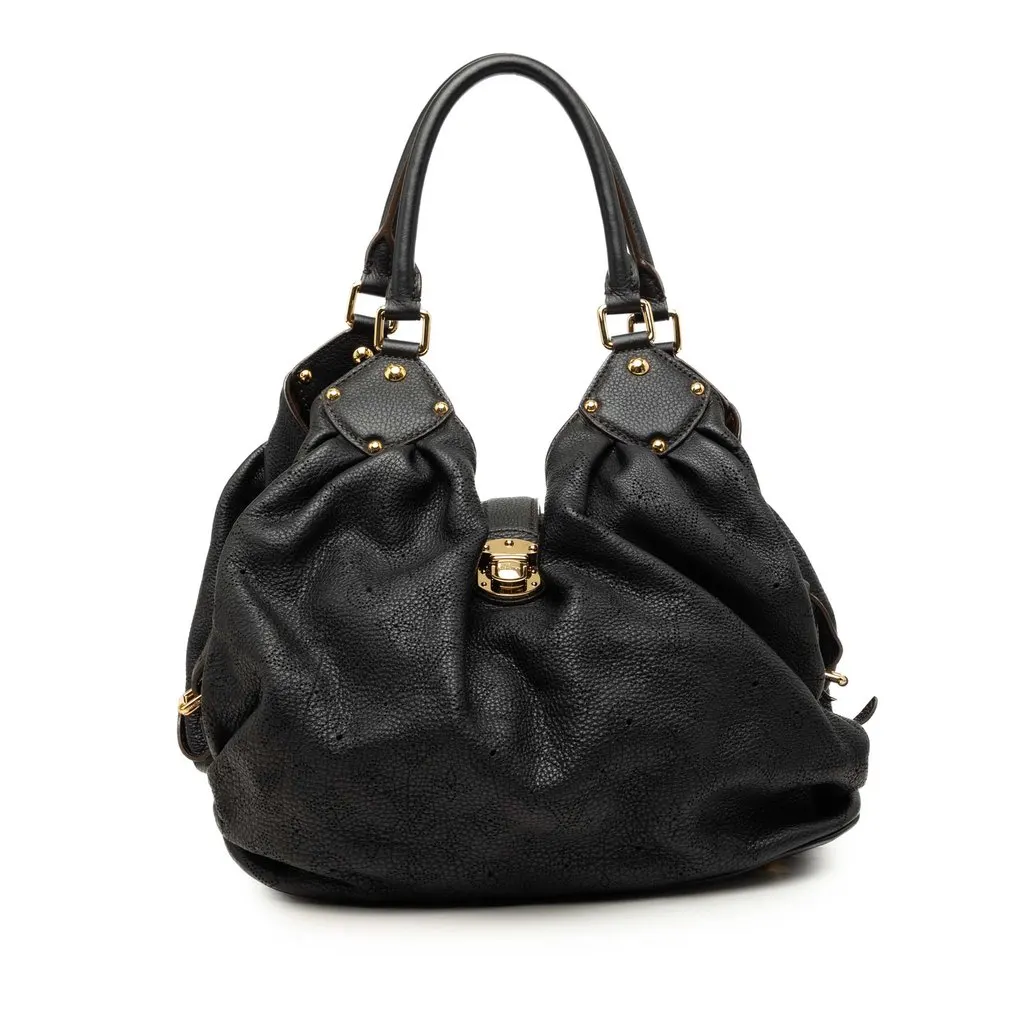 Louis Vuitton Monogram Mahina L Brown Leather Very good - Front View