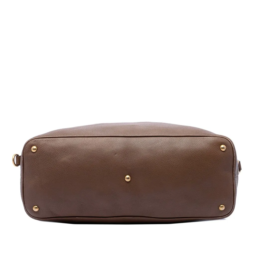 Gucci Calfskin Twill Satchel Brown Leather Very good - Inside View