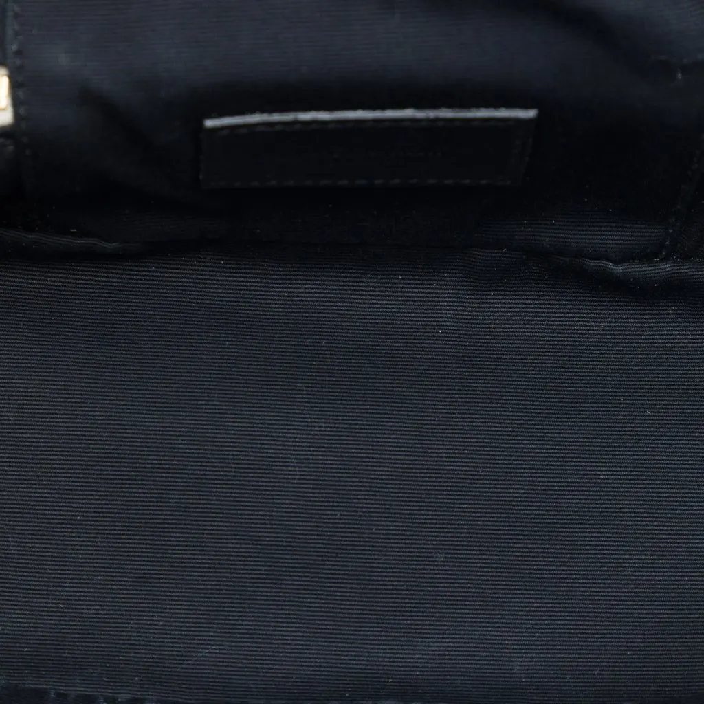Saint Laurent Mini Quilted Lambskin Gaby Vanity Bag White Leather Good - Model View
