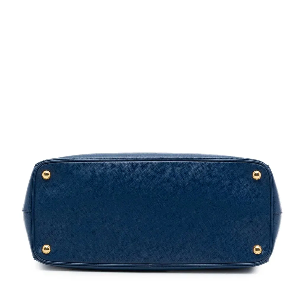 Prada Large Saffiano Lux Galleria Double Zip Tote Blue Leather Very good - Inside View