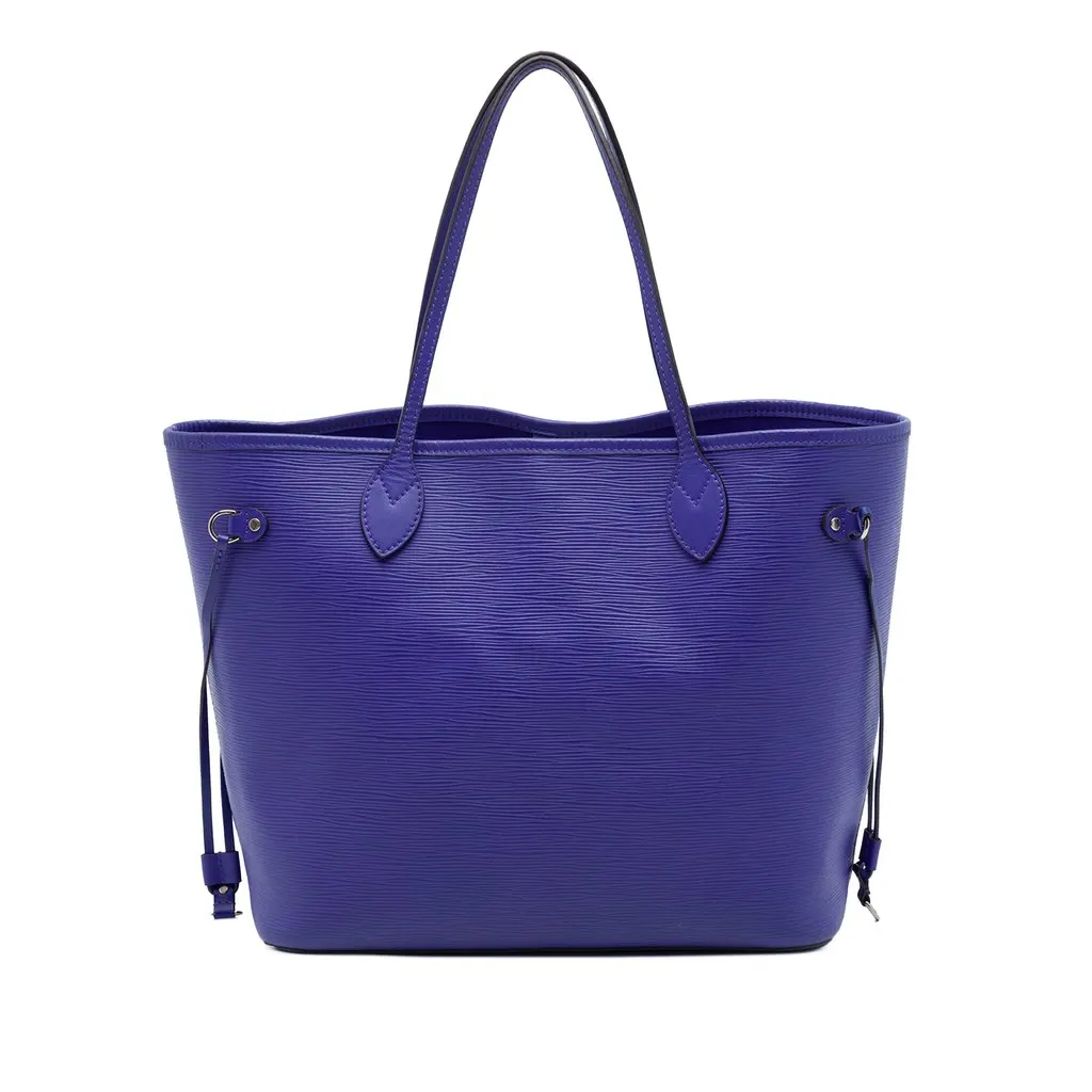 Louis Vuitton Epi Neverfull MM Purple Leather Very good - Front View