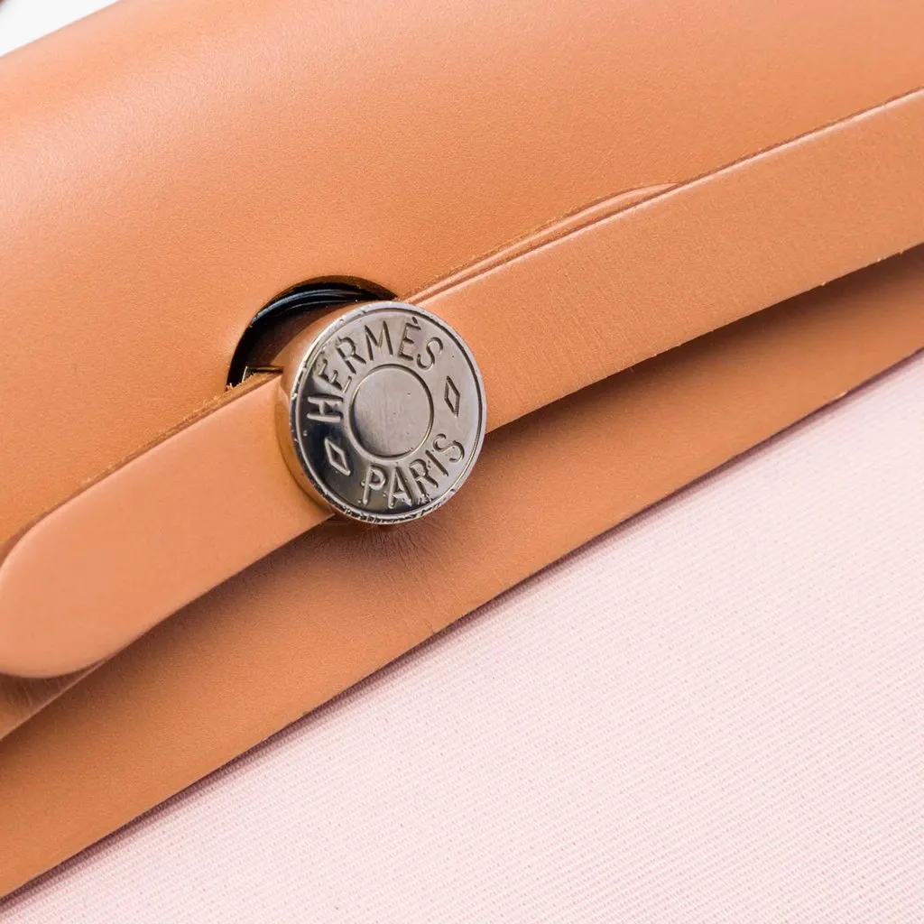 Hermès Toile Herbag Zip 31 Pink Very good - Model View