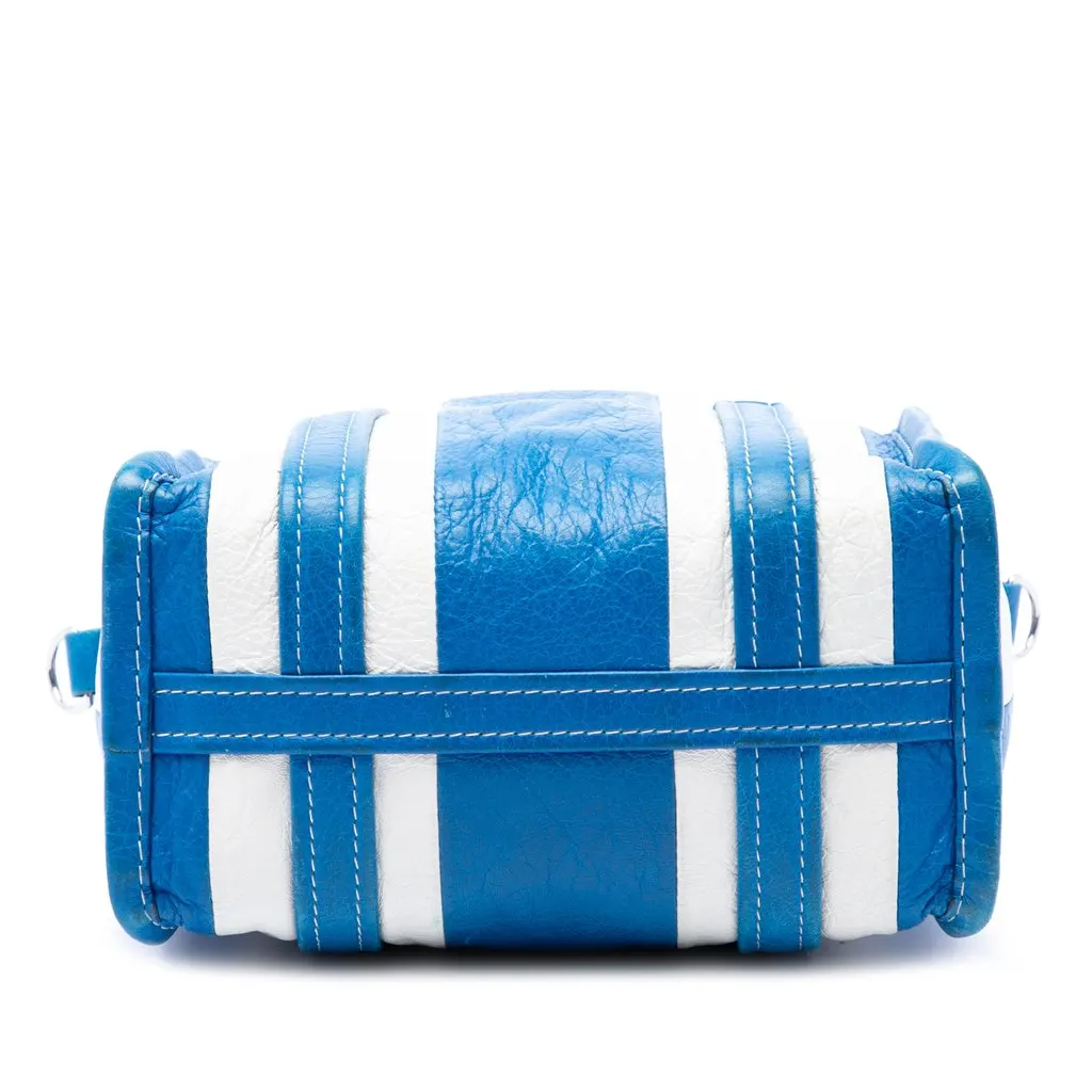 Balenciaga Lambskin Bazar Shopper Satchel XS Blue Leather Very good - Inside View